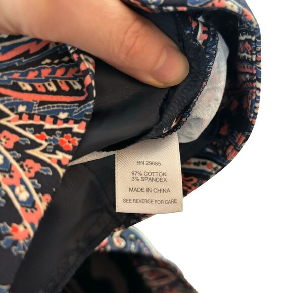 NWT Pendleton Blue & Orange Paisley Print Ankle Pants Women's Size 8 - Picture 6 of 7